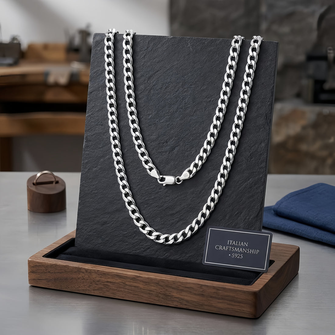 925 Sterling Silver Sterling  Curb Link Chain Necklace - 24 Inch 5mm Width Classic Design